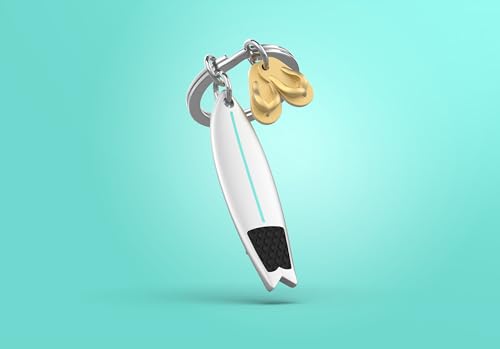 METALMORPHOSE - Porte-clés Planche de Surf et Tongs, Porte clés Pour Surfeur, Cadeau Homme et Femme – vue 2