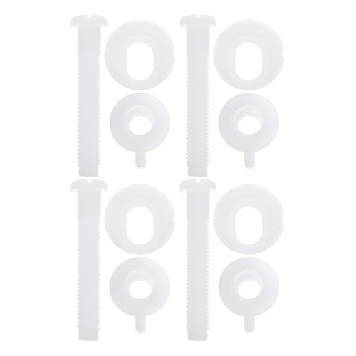 HEATSHAKING 4個 トイレ固定ネジ パッド付便座ボルト 耐久性交換用便座部品 ユニバーサル適用 水洗トイレ修理簡単パーツ