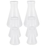 BESTYASH 6 Stück Teiliges Kunststoff Erlenmeyerkolben Konisch Chemische Laborkolben mit Hoher Temperaturbeständigkeit Langlebig und Leicht zu Reinigen für Schule Labor Experimente