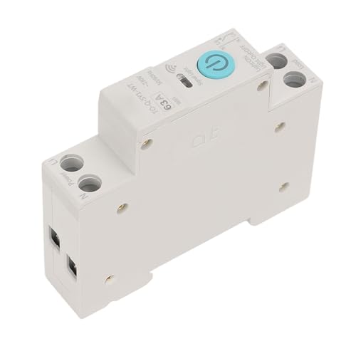 FUNFANG WiFi �X�C�b�`���W���[�� �X�}�[�g�X�C�b�`�u���[�J�[ ���C�����X�����R�� DIN35 ���[���^�C�~���O�J�E���g�_�E���T�C�N���^�C�}�[ 1P+N ZigBee SigMesh ��R���C���e���W�F���g�z�[���R���p (63A)