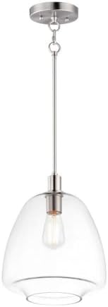 Maxim Babylon - 14.25 Inch 1 Light Pendant-Satin Nickel Finish -Traditional Installation