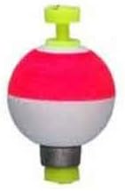 Betts B100W-50RW Billy Boy Bobbers Weighted Snap On Round Hard Foam Float, Red and White Finish