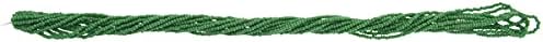 Czech Glass Seed Beads 12/0 (1.9mm Diameter) Strung Opaque Medium Green DIY Jewelry Making Beads - 500g Bulk Bag by Preciosa (Jablonex)