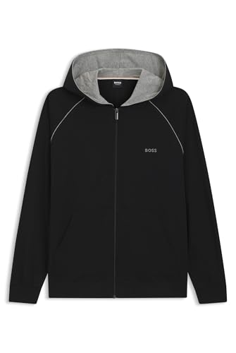 BOSS Herren Mix&Match Jacket H Hoodie aus Stretch-Baumwolle mit Reißverschluss und Logo-Stickerei...