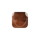 Treasure Bender S925 Sterling Silver Box Chain Necklace for Women - 0.8mm Sterling Silver Box ChainNecklace Thick Sturdy Colourfast Chain Necklaces Jewelery for Women 18'