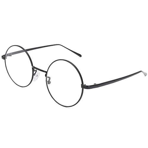 COASION Unisex Vintage Metall Brille,Retro Brillenfassungen, Ohne Sehstärke Retro Klare Linse Gläser für Damen und Herren Cover
