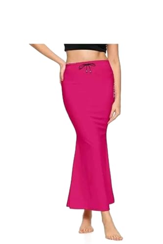 Image of Women's Perfect Curvy Look Saree shapewearDark Rani Fish L qunootcloset-1NEW