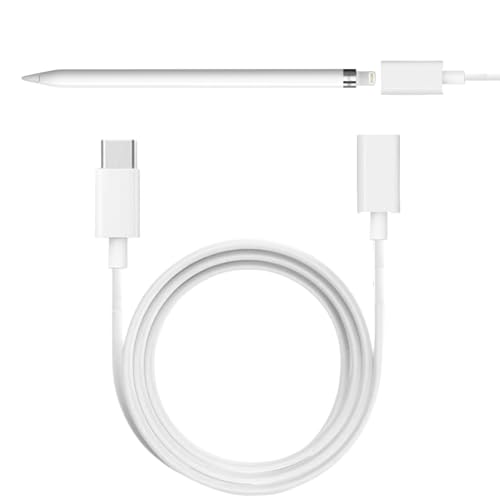 for Apple Pencil Charger,USB C to Apple Pencil Adapter 1FT/1Pack, 20 Mins Full Charge for Apple Pen First Gen Charging Cable Compatible with Apple Pencil 1st Generation