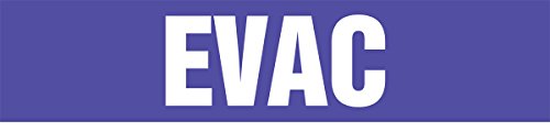 Marqueurs de tuyaux Accuform RPM333 EVAC en vinyle blanc sur violet de 7,6 x 7,6 cm, lot de 20