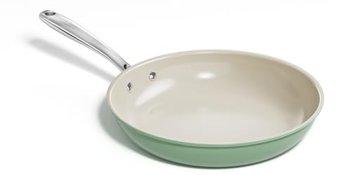 Comparison: Best Skillets For Electric Stove 7 Redchef Nonstick Frying Pan Skillet, Ceramic Non-Stick Saute Pans, 11 inch Cooking Fry Pan with Stay Cool Handle, All Stovetops (Gas, Electric & Induction), Dishwasher/Oven Safe, PFAS-Free (Green)