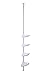 Price comparison product image Keraiz Stella Telescopic Shower Shelf caddy bathroom corner storage unit white | Self Draining 4 Tier Triangle Telescopic Shower Caddy Shelves/Rack