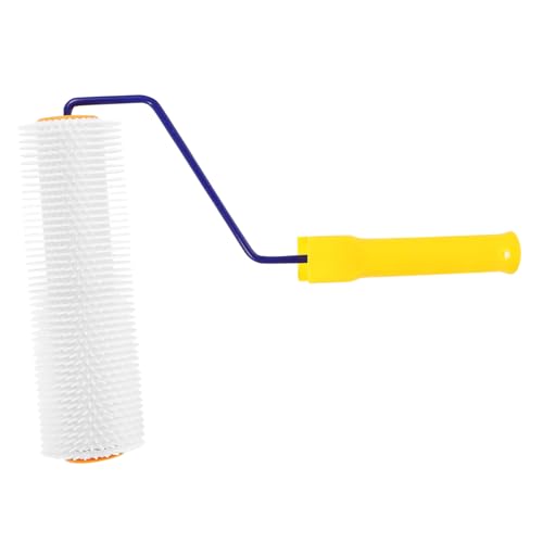 NOLITOY Rodillo Para Clavos De Cemento De 23 Cm Púas Autonivelantes, Antiespumante Pelusa, Adecuado Para Aplicación De Pintura Epoxi En Pisos Industriales