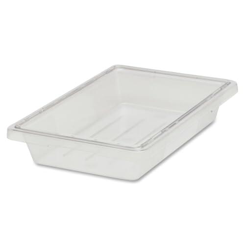 Rubbermaid Commercial Products Food Storage Box/Tote, 5 Gallon, Clear, for Restaurant/Kitchen/Cafeteria