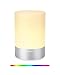 Produktbild AUKEY Nachttischlampe, wiederaufladbare Tischlampe, dimmbares warmes Licht 3100K und RGB-Farbwechselmodus, Touchbedienung Lampe mit 360 Grad Beleuchtung für Schlafzimmer (LT-ST21)