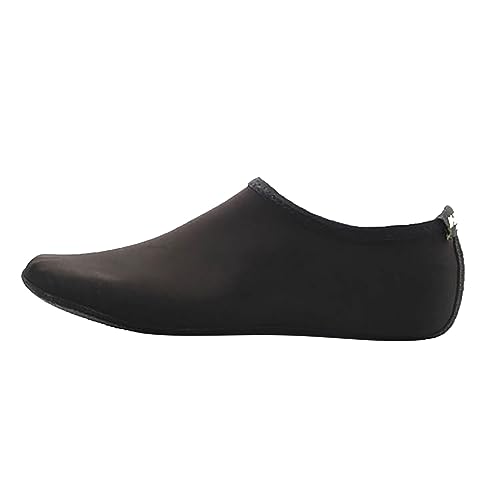 Scarpe da acqua da donna, suola in gomma, tinta unita, per piscina, surf, yoga, unisex, per interni, spiaggia, immersioni, pantofole per la casa, scarpe per sport acquatici, Nero , 39 EU