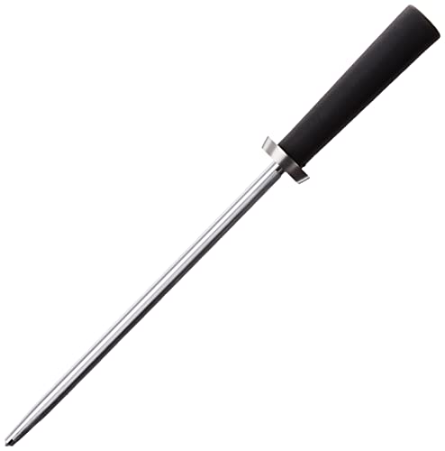 Kai 9' Combination Honing Steel, Smooth and Micro-Ribbed Honing Rod, Built-In Angle Guide, Sure Grip Handle, Japanese Knife Sharpener for Professional and Home Chefs