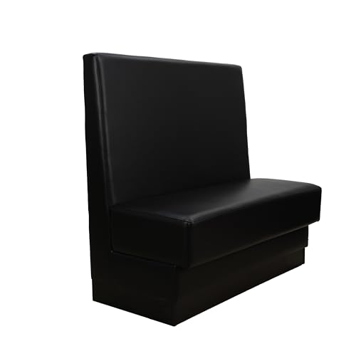 Image of FDP Pro Series Single-Sided Restaurant Booth - Black, 15425-BK