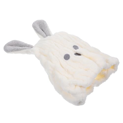 OSOLADY Gorro para Secar el Cabello Diseño de Conejo, Absorbente de Coralina Beige, Turbante de Toalla para Cabello Mojado, Envoltura Rápida y Suave para Secado Hogar y Viajes