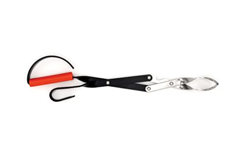 ProQ Barbecue & Kitchen Tongs for Cooking BBQ Tools & Accessories, BBQ Gifts for Men, Black, Orange, Silver - Image 2
