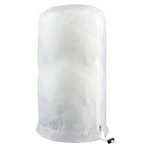 Winterschutz für Pflanzen, 80g/m² Pflanzenschutz winter mit Kordelzug, Reißverschluss, Befestigungsclips, Garden Winterschutz für kübelpflanzen,Dickes Material,Waschbar,Reißfest (200x240cm, Weiß)