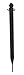 Vestil Black Plastic Barricade Ground Stake