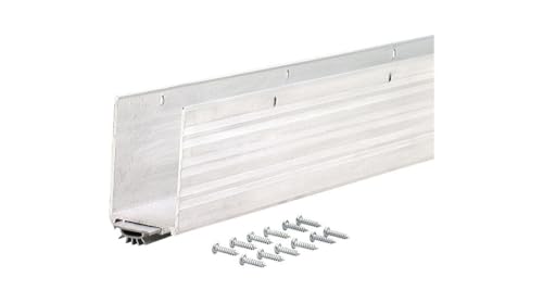 M-D Building Products 68593 U Shaped Aluminum Door Sweep with Vinyl Seal & Kick Plate – Front Door Weather Stripping Bottom Seal, Energy Saving Door Bottom Extender for Exterior Doors, 36 Inch Silver by M-D Building Products - Used condition - Image 2