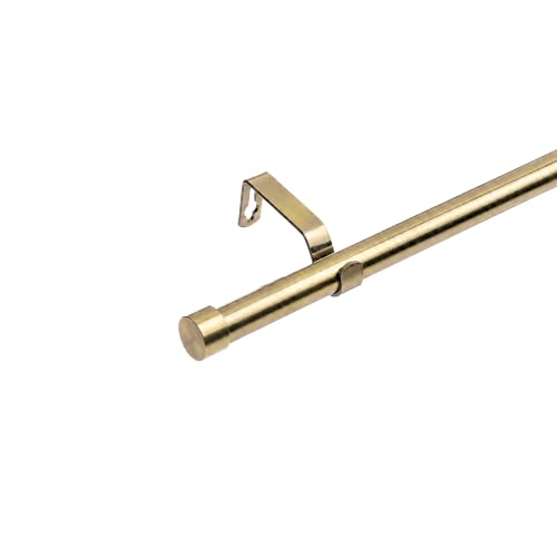 Image of Lister Cartwright 19mm Antique Brass Extendable Curtain Pole 120-220cm