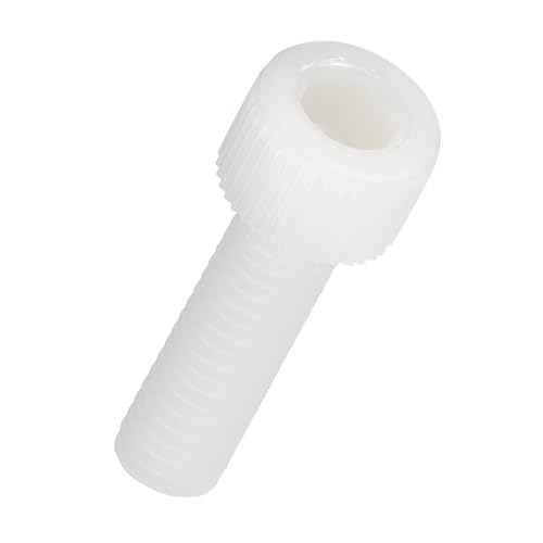 Image of 20pcs Socket Head Cap Screws - [M8-1.25 x 30mm] Nylon Hexagon Socket Head Cap Screw Plastic Allen Bolts for Device Fixing Mould Manufacturing Use, White