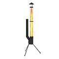 Beneouya 64 Inches Rocket Stove, Wood Pellet Patio Heater with Glass Tube, Portable Fireplace for Backyard, Porch, Patio and Garden
