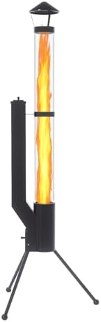wood pellet outdoor heater that will change your outdoor experience 6 Beneouya 64 Inches Rocket Stove, Wood Pellet Patio Heater with Glass Tube, Portable Fireplace for Backyard, Porch, Patio and Garden