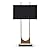 Signature Design by Ashley Malana 33" Contemporary Metal Table Lamp with Marble Base, Black & Brass