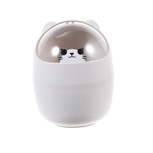 Vaguelly 1 Pieza basura kitchen bin trash bin trash can tapa revestimientos baul almacenaje cestas almacenaje contenedor de almacenamiento multifuncional mini papelera de escritorio Grey