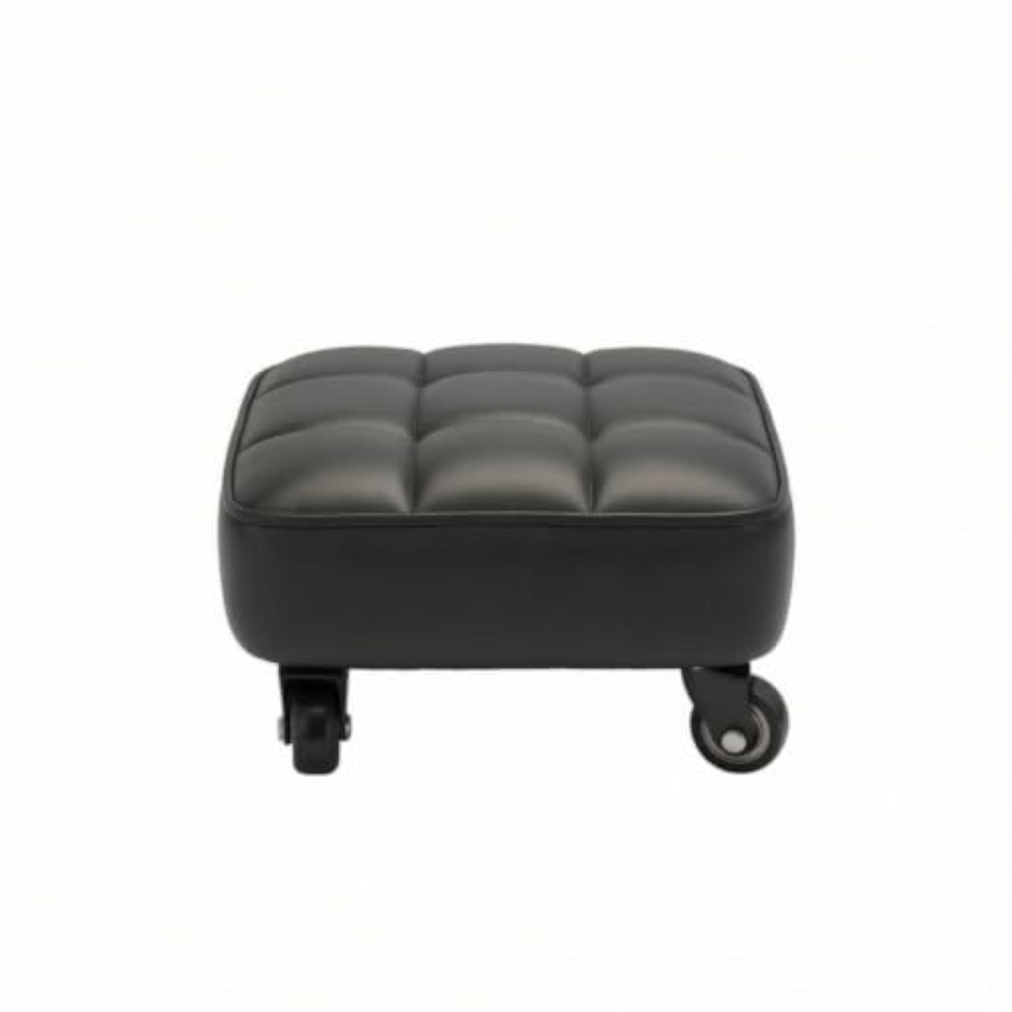 Padded Rolling Stool, Low-Height Stool with Wheels for Dressing Room