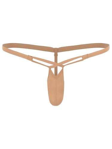 Men's Cut Out Micro Mini T-back Jockstrap G-string Thongs Underwear Sissy Pouch Panties