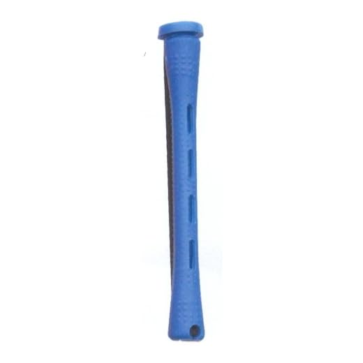 Diane Long Cold Wave Rods with Rubber Bands for Hair Curling and Perm Styling - Blue - DCW7 - 3 Dozen (36 pcs)