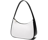 CYHTWSDJ Shoulder Bags for Women, Cute Hobo Tote Handbag Mini Clutch Purse with Zipper Closure (Black& White)