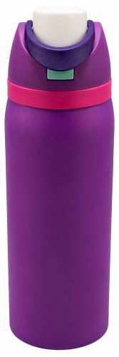 Image of HomeCloud 1200ML Stainless Steel Water Bottle - Double-Wall Vacuum Insulated, Leakproof Straw Lid, BPA-Free Reusable Travel Flask with Two-Way Spout for Gym, Office & Outdoor Use (S Purple)