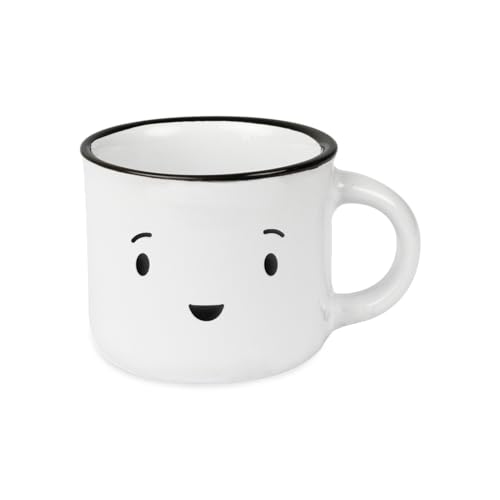 Grafik-Werkstatt Taza de espresso vintage, mini taza de cerámica para regalar | 95 ml | cara hombre, color blanco