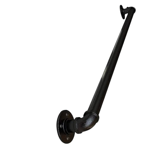 Corrimano Scale GRANDRAIL DI RINGEARE DI STAIR -Completa Kit, Scala Del Corrimano Del Tubo Nero Industriale Con Supporto A Muro, A Casa Contro La Parete Dreinella Anziana Del Loft Indoor Ed Esterno (