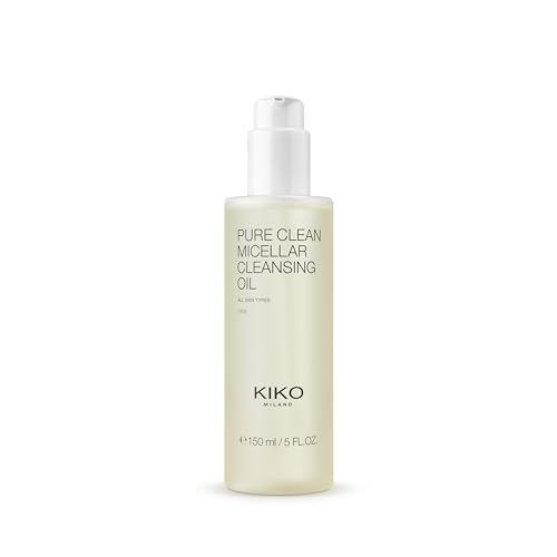 KIKO Milano Pure Clean Micellar Cleansing Oil, Aceite Micelar Desmaquillante Y Limpiador Para El Rostro
