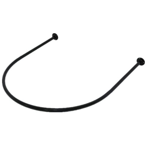 Tringle à rideaux en U noir 100x100 cm demi-cercle pour dressing