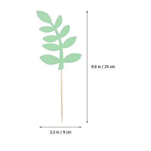 LUOZZY 35pcs Palm Tree Cake Topper Cupcake Picks Tropical Greenery Themed Birthday Party Cake Decora