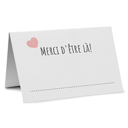 Partycards Marque Place Mariage, Décoration Mariage et Baptême, 50 Pièces A7, Idéal pour Deco Mariage et Marque Place, pour un Mariage Élégant et Raffiné