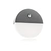 HUBER LED wandlamp met bewegingsmelder 140° 10W, 600lm I IP54 beschermde LED buitenlamp met bewegingssensor I wandlamp binnen, rond, antraciet