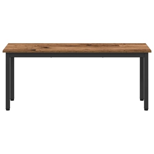 Banco de madera compacto que ahorra espacio con asiento de metal 6