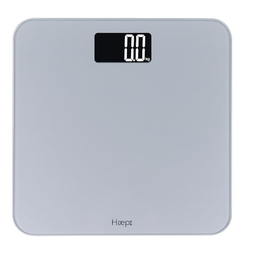 Haepi Digitale Personenwaage mit großer Glasplattform, beleuchtetem Display, präziser Messung & stilvollem Design – Tragkraft bis 180 kg… – Ansicht 1