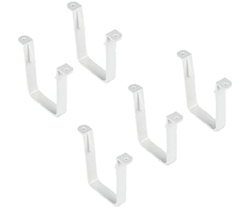 Marshall Tufflex White Square Guttering And Downpipe - Gutter Pipe Fittings Down Clips X 5