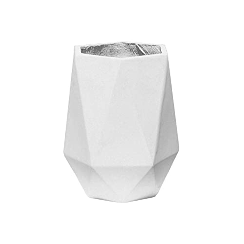 NICETOW Vasos para Plantas de Flores Cimento Branco Vaso para Flores ao ar Livre Pátio Jardim Mesa de Centro para casa Decoração de escritório Vaso de Flores europeu Simples Vasos para Plantas Inter
