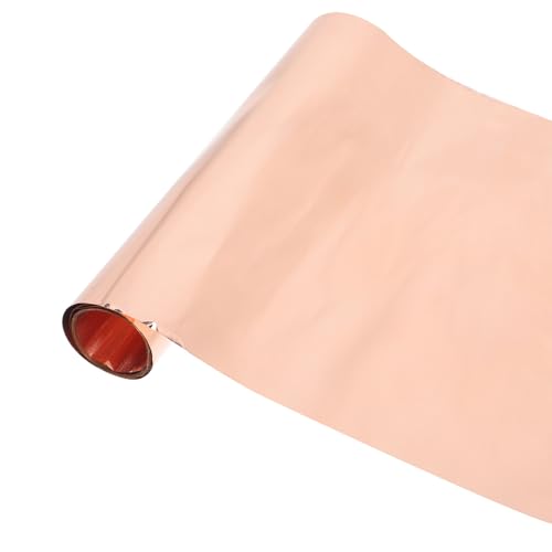 INOOMP Copper Foil Plate for Crafts and Repairs 0.01Mm Thick Copper Sheet Metal 2 Pieces for Gasket and Washer Fabrication
