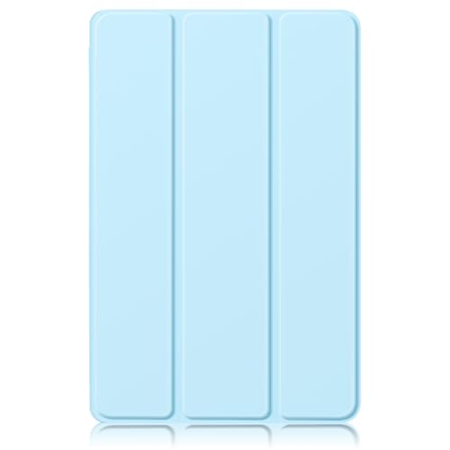 DINGGUAGUA Case for Lenovo tab p12 12.7Inch 2023 TB-370FU,Soft TPU Back Shell Slim Smart with Multi-Angle Stand Cover for Lenovo Tab P12 (2024) 12.7" Tablet,Sky Blue